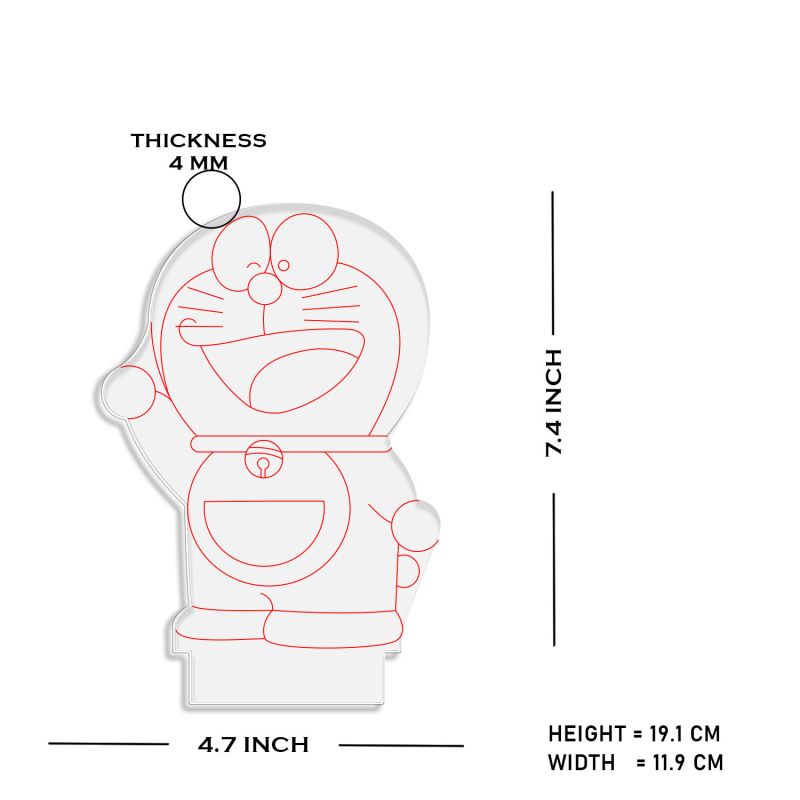 3D Illusion Doraemon Anime Led Night Lamp with Multicolored Kids Room & Home Decoration Lamp Best Birthday Gift for Children Girls Boys